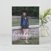 Elegant Simple Script Afstuderen het Afstuderen Fo Aankondiging (Staand voorkant)