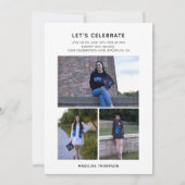 Elegant Simple Script Afstuderen het Afstuderen Fo Kaart (Achterkant)