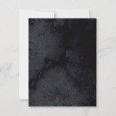 Elegant Simple Script Black Gothic Wedding RSVP Kaartje (Achterkant)