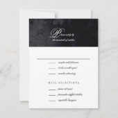 Elegant Simple Script Black Gothic Wedding RSVP Kaartje (Voorkant)