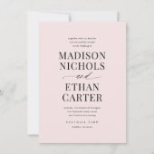 Elegant Simple Script Blush Pink Budget Weddenscha Kaart (Voorkant)