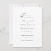 Elegant Simple Script Calligraphy Budget Wedding Kaart (Voorkant)