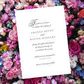 Elegant Simple Script Calligraphy Budget Wedding Kaart