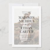 Elegant Simple Script Calligraphy Photo Wedding in Kaart (Voorkant)