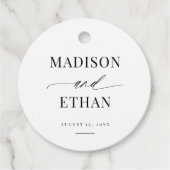 Elegant Simple Script Calligraphy Wedding Bedankjes Labels (Voorkant)