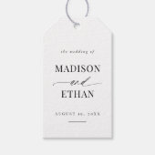 Elegant Simple Script Calligraphy Wedding Cadeaulabel (Voorkant)