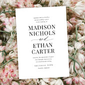 Elegant Simple Script Calligraphy Wedding Kaart