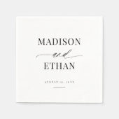 Elegant Simple Script Calligraphy Wedding Servet (Voorkant)