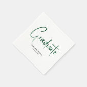 Elegant Simple Script Custom Graduation Napkins Servet (Hoek)