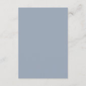 Elegant Simple Script Dusty Blue Wedding Informatiekaartje (Achterkant)