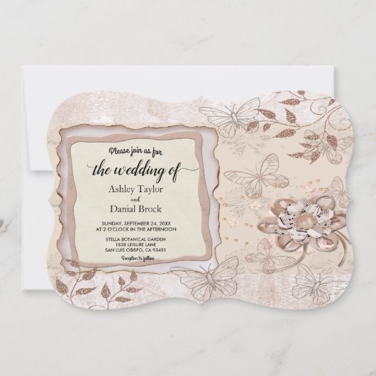 Elegant Simple Script Formal Chic Classy Wedding Kaart (Voorkant)
