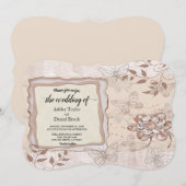 Elegant Simple Script Formal Chic Classy Wedding Kaart (Voorkant / Achterkant)