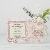 Elegant Simple Script Formal Chic Classy Wedding Kaart (Staand voorkant)