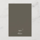Elegant Simple Script-gegevens bruin | QR-code Informatiekaartje (Achterkant)