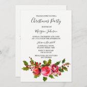 Elegant Simple Script-kerstparty nodigt u uit Kaart (Voorkant / Achterkant)