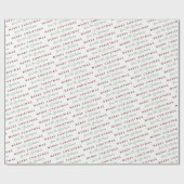 Elegant Simple Script Merry-kerstfamilienaam Cadeaupapier (Vlak)