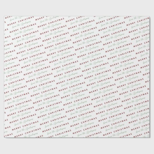 Elegant Simple Script Merry-kerstfamilienaam Cadeaupapier (Vlak)