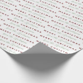 Elegant Simple Script Merry-kerstfamilienaam Cadeaupapier (Hoek)