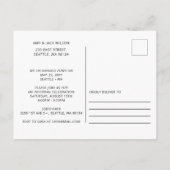 Elegant Simple Script Photo Wedding Announding Briefkaart (Achterkant)