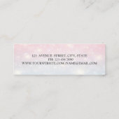 Elegant Simple, Silver Glitter Line, Bokeh Mini Visitekaartje (Achterkant)