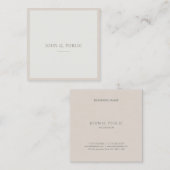 Elegant Simple Sjabloon Brown Green Professional Vierkante Visitekaartje (Voorkant / Achterkant)