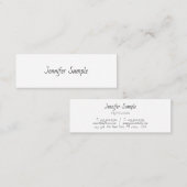 Elegant Simple Sjabloon Hand Script Text Modern Mini Visitekaartje (Voorkant / Achterkant)
