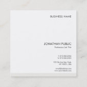 Elegant Simple Sjabloon Professional Modern Vierkante Visitekaartje (Achterkant)