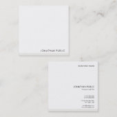Elegant Simple Sjabloon Professional Modern Vierkante Visitekaartje (Voorkant / Achterkant)
