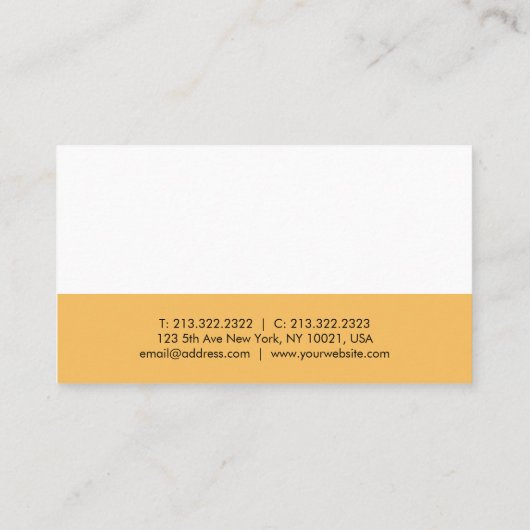 Elegant Simple Sjabloon Professional Modern Visitekaartje (Achterkant)