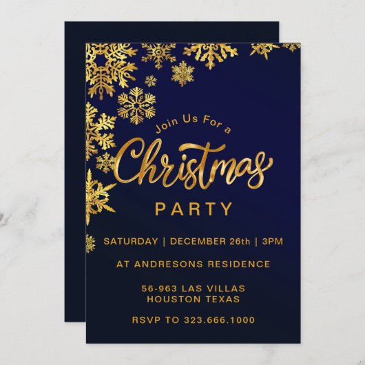 Elegant Simple Snowflake Gold Arch-kerstfeest Kaart (Voorkant / Achterkant)