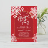 Elegant Simple Snowflake Gold Arch-kerstfeest Kaart (Staand voorkant)