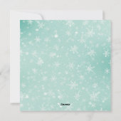 Elegant Simple Snowy Green Merry-kerstfoto Feestdagenkaart (Achterkant)