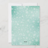 Elegant Simple Snowy Green Merry-kerstfoto Feestdagenkaart (Achterkant)