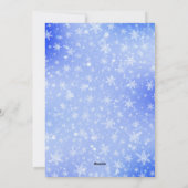 Elegant Simple Snowy Paarse Merry-kerstfoto Feestdagenkaart (Achterkant)