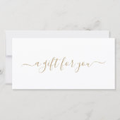 Elegant Simple Spa Salon Gold Gift Certificate (Voorkant)