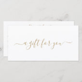 Elegant Simple Spa Salon Gold Gift Certificate (Voorkant / Achterkant)