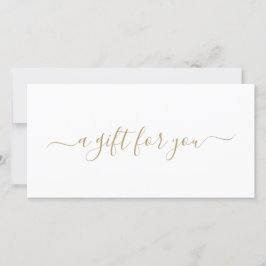 Elegant Simple Spa Salon Gold Gift Certificate