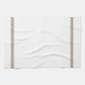 Elegant Simple Tan Lace Border Tea Kitchen Towel Theedoek (Horizontaal)
