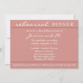 Elegant Simple Terra Cotta Rehearsal Dinner Kaart (Voorkant)