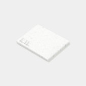 Elegant Simple Terrazzo Stone Grey Name Monogram Post-it® Notes (Schuin)
