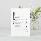 Elegant Simple Text Bridal Brunch Menu (Staand voorkant)