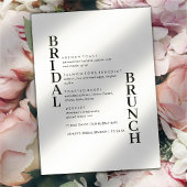 Elegant Simple Text Bridal Brunch Menu