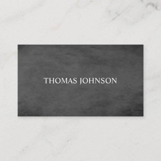 Elegant Simple Texture Dark Grey Attorney Visitekaartje (Voorkant)