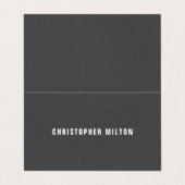 Elegant Simple Texture Grey Consultant Visitekaartje (Buitenkant ongevouwen)