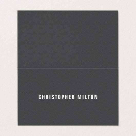 Elegant Simple Texture Grey Consultant Visitekaartje (Buitenkant ongevouwen)