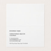 Elegant Simple Texture Grey Consultant Visitekaartje (Binnenkant ongevouwen)