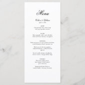 Elegant Simple Traditional Script Wedding Menu (Voorkant)