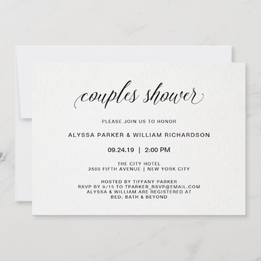 Elegant Simple Typografie | Koelschoenen Kaart (Voorkant)