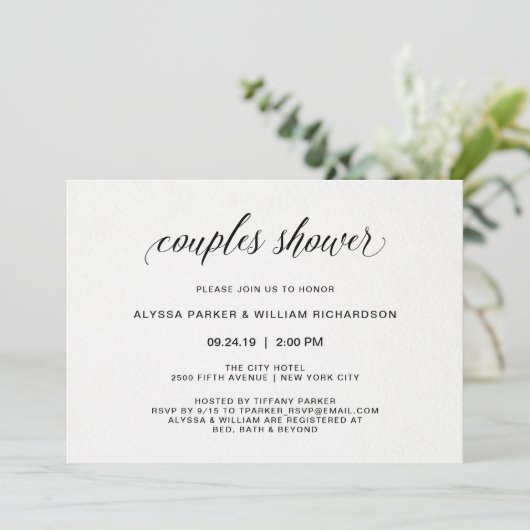 Elegant Simple Typografie | Koelschoenen Kaart (Staand voorkant)