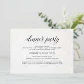 Elegant Simple Typography Dinner Party | Ondernemi Kaart (Staand voorkant)